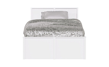 Кровать Ева (Хельга) LOZ120х200 без основания белый